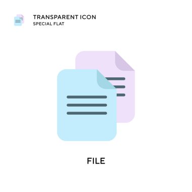 Dosya vektör simgesi. Düz çizim. EPS 10 vektörü.