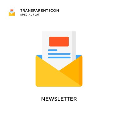 Haber vektör simgesi. Düz çizim. EPS 10 vektörü.