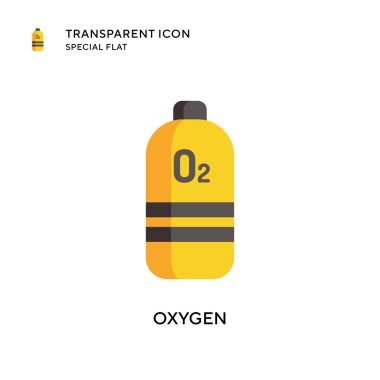 Oksijen vektör simgesi. Düz çizim. EPS 10 vektörü.