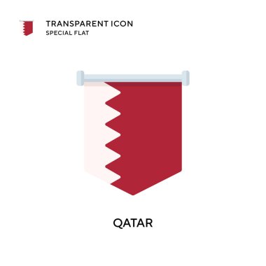 Katar vektör simgesi. Düz çizim. EPS 10 vektörü.