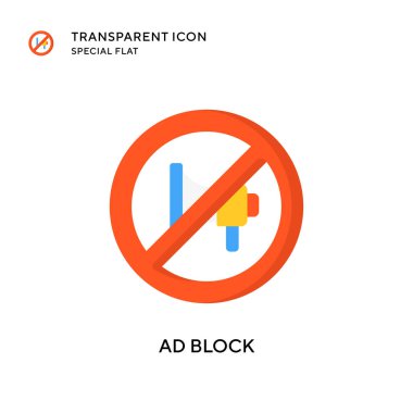 Reklam bloğu vektör simgesi. Düz çizim. EPS 10 vektörü.