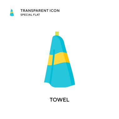 Havlu vektör simgesi. Düz çizim. EPS 10 vektörü.