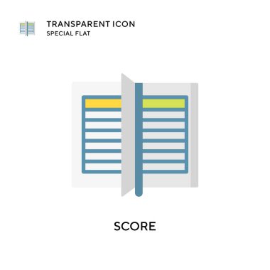 Skor vektörü simgesi. Düz çizim. EPS 10 vektörü.