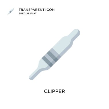 Clipper vektör simgesi. Düz çizim. EPS 10 vektörü.