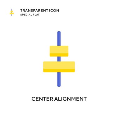 Merkez hizalama vektör simgesi. Düz çizim. EPS 10 vektörü.