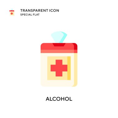 Alkol vektör simgesi. Düz çizim. EPS 10 vektörü.