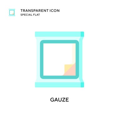 Gazlı bez vektör ikonu. Düz çizim. EPS 10 vektörü.