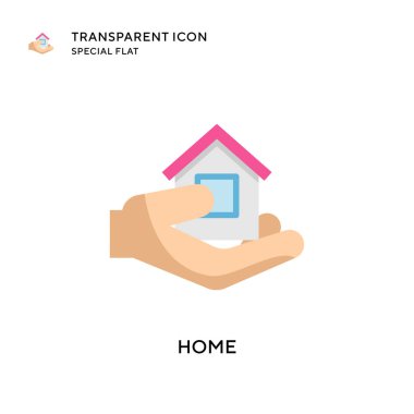 Ev vektör simgesi. Düz çizim. EPS 10 vektörü.