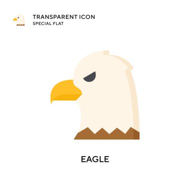 Kartal vektör simgesi. Düz çizim. EPS 10 vektörü.