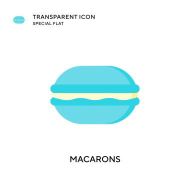 Makaron vektör simgesi. Düz çizim. EPS 10 vektörü.