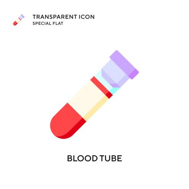 Kan tüpü vektör simgesi. Düz çizim. EPS 10 vektörü.