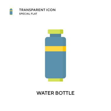 Su şişesi vektör simgesi. Düz çizim. EPS 10 vektörü.