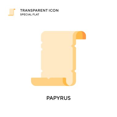 Papirüs vektör simgesi. Düz çizim. EPS 10 vektörü.