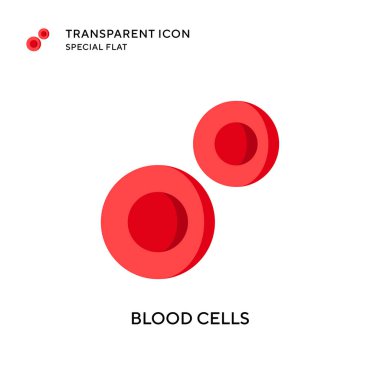 Kan hücreleri vektör simgesi. Düz çizim. EPS 10 vektörü.