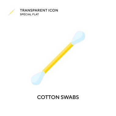 Pamuk örnekleri vektör simgesini temizler. Düz çizim. EPS 10 vektörü.