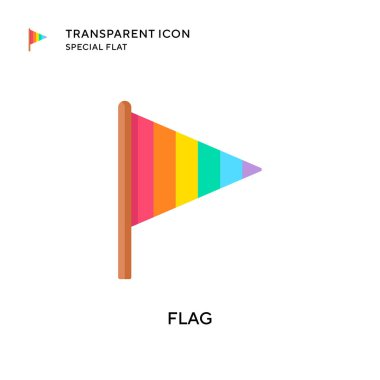 Bayrak vektör simgesi. Düz çizim. EPS 10 vektörü.