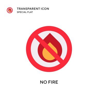 Ateş vektör simgesi yok. Düz çizim. EPS 10 vektörü.