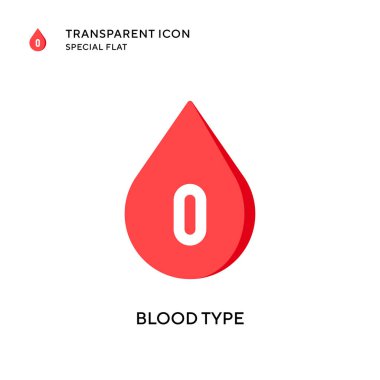 Kan grubu vektör simgesi. Düz çizim. EPS 10 vektörü.