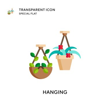 Vektör simgesi asılıyor. Düz çizim. EPS 10 vektörü.