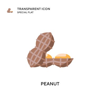 Yer fıstığı vektör simgesi. Düz çizim. EPS 10 vektörü.