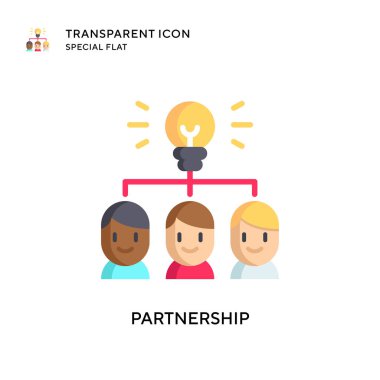 Ortaklık vektör simgesi. Düz çizim. EPS 10 vektörü.