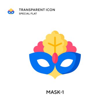 Maske-1 vektör simgesi. Düz çizim. EPS 10 vektörü.