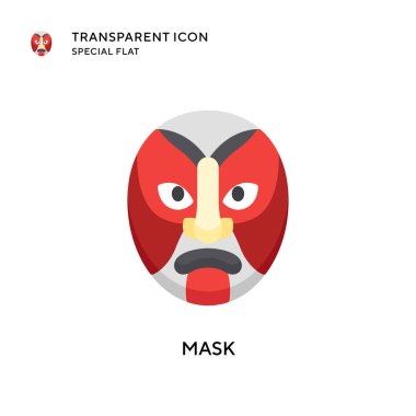 Maske vektör simgesi. Düz çizim. EPS 10 vektörü.