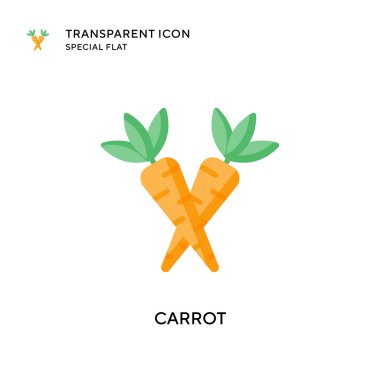 Havuç vektör simgesi. Düz çizim. EPS 10 vektörü.