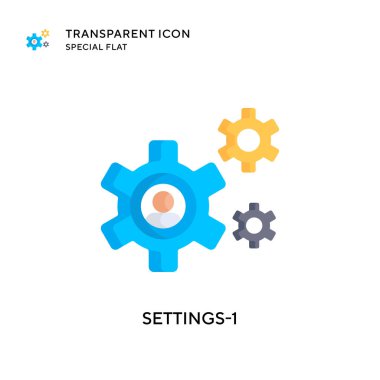 Ayarlar-1 vektör simgesi. Düz çizim. EPS 10 vektörü.