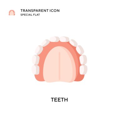 Diş vektör simgesi. Düz çizim. EPS 10 vektörü.
