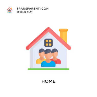 Ev vektör simgesi. Düz çizim. EPS 10 vektörü.