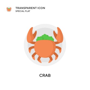 Yengeç vektör simgesi. Düz çizim. EPS 10 vektörü.