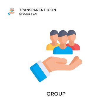 Grup vektör simgesi. Düz çizim. EPS 10 vektörü.