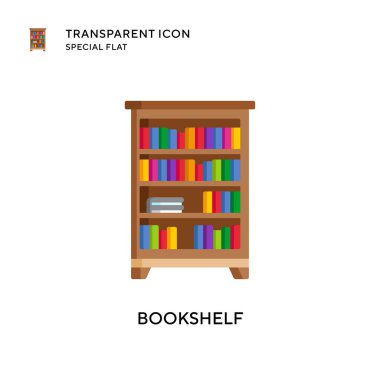 Kitaplık vektör simgesi. Düz çizim. EPS 10 vektörü.