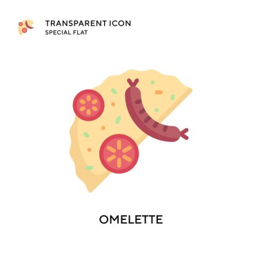 Omlet vektör simgesi. Düz çizim. EPS 10 vektörü.