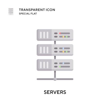 Sunucu vektör simgesi. Düz çizim. EPS 10 vektörü.
