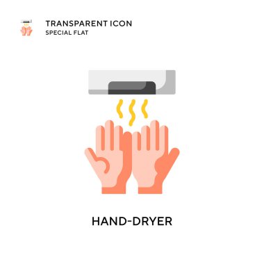 El kurutma vektör simgesi. Düz çizim. EPS 10 vektörü.