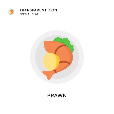 Karides vektör simgesi. Düz çizim. EPS 10 vektörü.