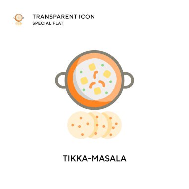 Tikka-masala vektör simgesi. Düz çizim. EPS 10 vektörü.