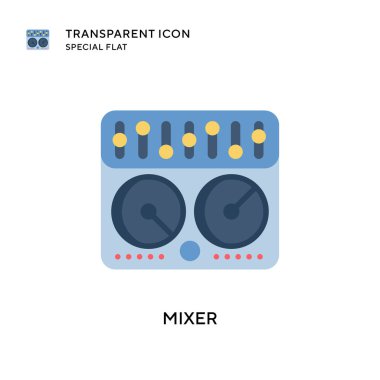 Karıştırıcı vektör simgesi. Düz çizim. EPS 10 vektörü.