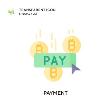 Ödeme vektör simgesi. Düz çizim. EPS 10 vektörü.