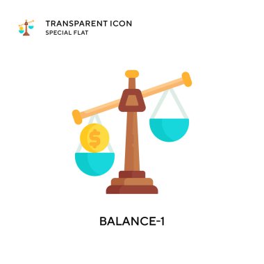 Denge-1 vektör simgesi. Düz çizim. EPS 10 vektörü.