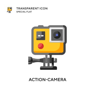 Kamera vektör simgesi. Düz çizim. EPS 10 vektörü.