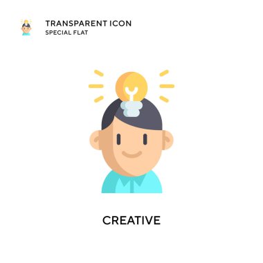 Yaratıcı vektör simgesi. Düz çizim. EPS 10 vektörü.