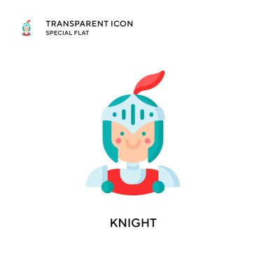 Şövalye vektör simgesi. Düz çizim. EPS 10 vektörü.