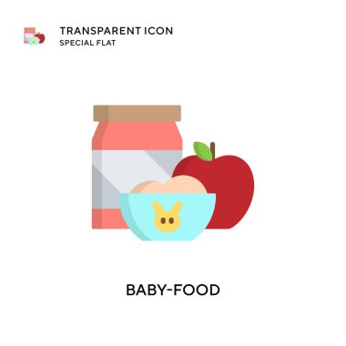 Bebek maması vektör ikonu. Düz çizim. EPS 10 vektörü.