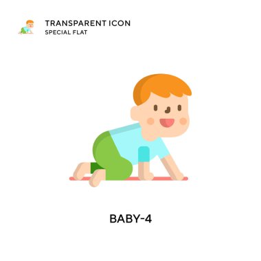 Bebek-4 vektör simgesi. Düz çizim. EPS 10 vektörü.