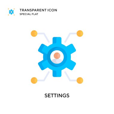 Ayarlar vektör simgesi. Düz çizim. EPS 10 vektörü.