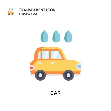 Araba vektör simgesi. Düz çizim. EPS 10 vektörü.