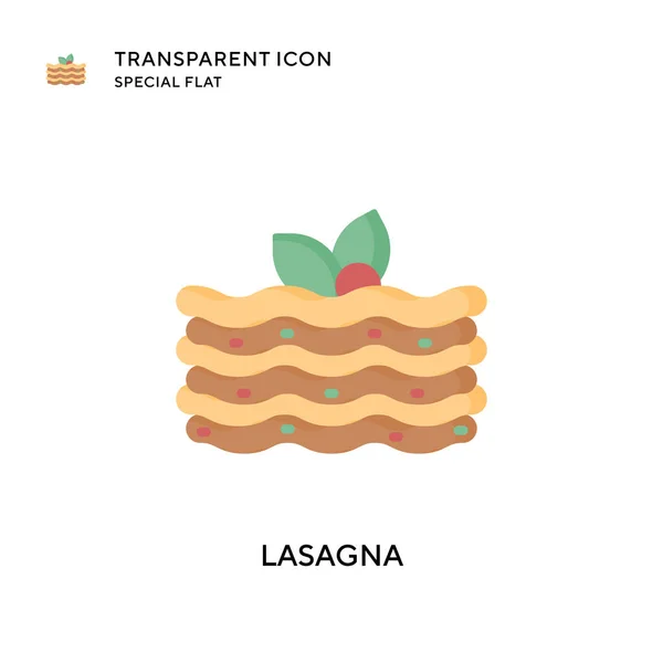 Lasagna Vectoricoon Platte Stijl Illustratie Eps Vector — Stockvector